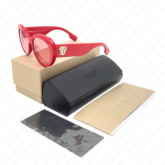 New Burberry Rose BE4298F 391984 54mm Red Sunglasses - Picture 1 of 11